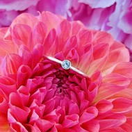 GEBOORTE RING - Maart - Aquamarijn (zilver)