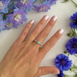 Ring:  Zilver, Goud en Amazoniet (prijs op aanvraag)