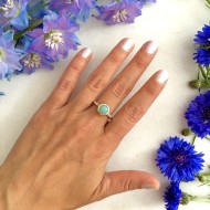 Ring: Zilver, Goud en Amazoniet (prijs op aanvraag)