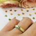 Voorbeeld van een op maat gemaakte set trouwringen: Trouwringen Geelgoud met Witgouden Hartjes