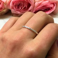 Platte Bolletjes Ring van Zilver +2mm