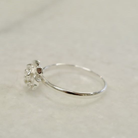 Ring van Zilver met Roosje