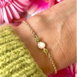 . Marant (DNA steen van 5mm en 2x edelsteen van 3mm) (ivm stijgende goudkoers zijn alle prijzen voor gouden sieraden tijdelijk op aanvraag)