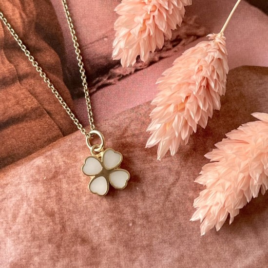 . Mina (4x DNA steen van 4mm) (ivm stijgende goudkoers zijn alle prijzen voor gouden sieraden tijdelijk op aanvraag)