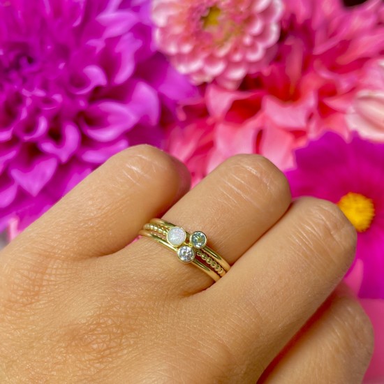 GEBOORTE RING - April - Diamant (ivm stijgende goudkoers zijn alle prijzen voor gouden sieraden tijdelijk op aanvraag)