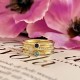 GEBOORTE RING - September - Saffier (ivm stijgende goudkoers zijn alle prijzen voor gouden sieraden tijdelijk op aanvraag)