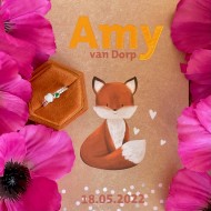 WALL OF FAME - Baby Amy - Sieraad: ring "Juna" plus ring met geboortesteen smaragd