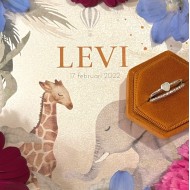 WALL OF FAME - Baby Levi - Sieraad: ring "Mae" plus aanschuifring bolletjes