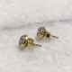 Oorstekers Zilver, Goud en Opaal (extra klein) (prijs op aanvraag)