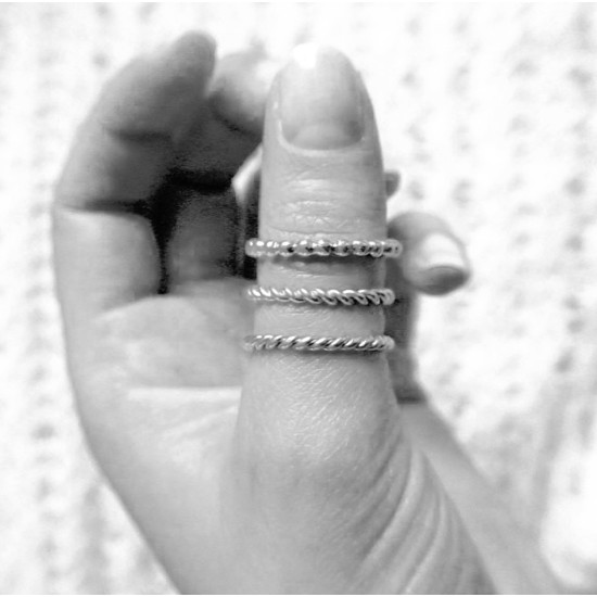 Gedraaide Ring Zilver