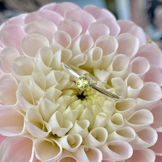 GEBOORTE RING - Augustus - Peridot (zilver)