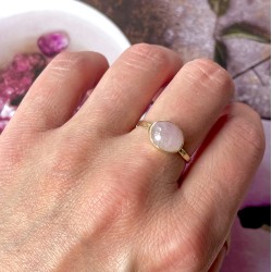 one of a kind - Geelgoud met lavendelkwarts (prijs op aanvraag)