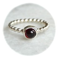 Aanschuifring: Zilver en Granaat