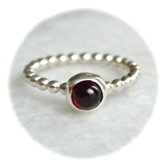 Aanschuifring: Zilver en Granaat