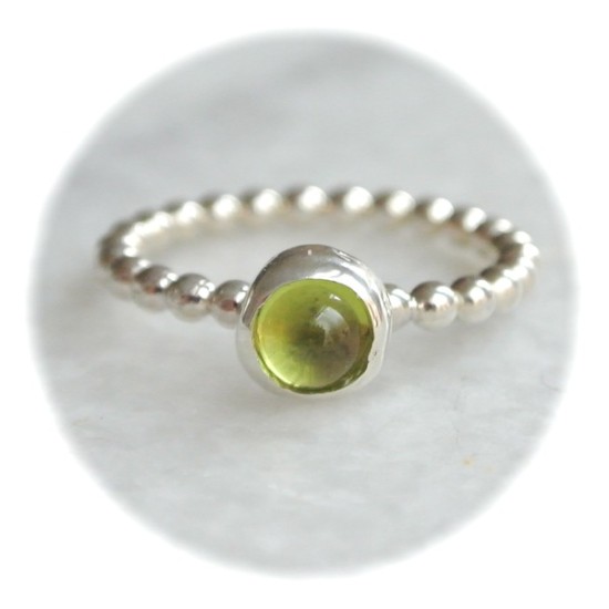 Aanschuifring: Zilver en Peridot